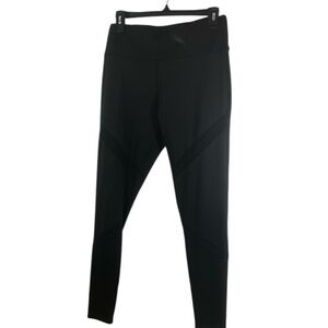 Black High-Waisted Mesh Leggings Size XL